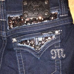 MissMe dark washed bootcut jeans